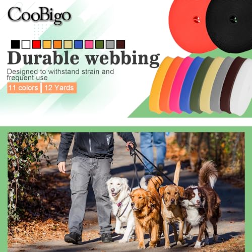CooBigo 12 Yards Webbing 3/4" & 1" & 1.5" & 2" Polypropylene Webbing Strap 3/4 Inch 1 Inch 1.5 Inch 2 Inch Wide Webbing Strapping for Bags/Lawn Chair/Pool Solar Cover DIY Crafting - color: Pink, size: 3/4"