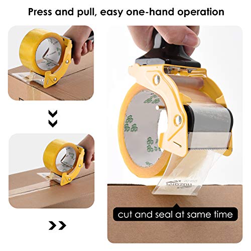 Fast Reload 2 Inch Tape Gun Dispenser Packing Packaging Sealing Cutter TG01 (TG01-YLW)