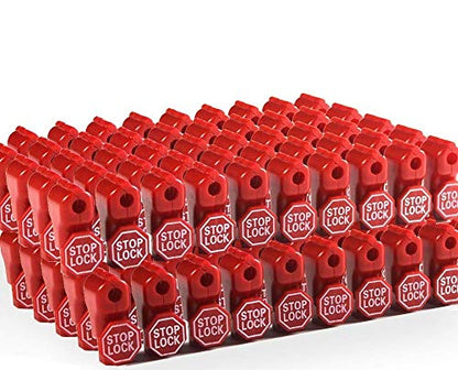 Anti Sweep Theft Stop Lock 6mm Red Retail Shop Security Display Hook Lock (100)