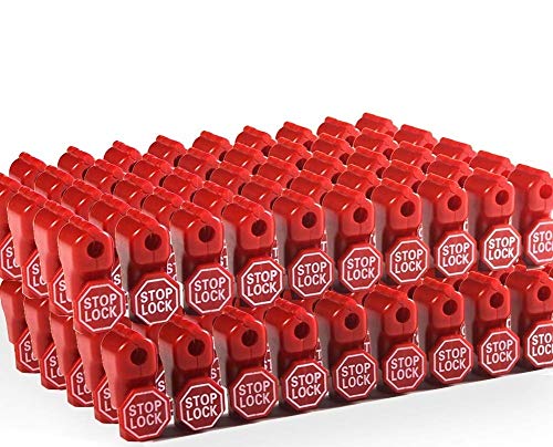 Anti Sweep Theft Stop Lock 6mm Red Retail Shop Security Display Hook Lock (100)