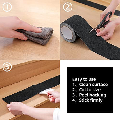 Reniteco 2" x16.5Ft Anti Slip Tape Yellow/Black Warning 1PC - color: 05-Yellow&Black, size: 2in x 16.5Ft