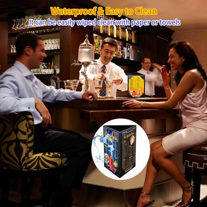 5x7 Inch Table Tent Leather Menu Holder Sign Display Black Menu Covers for Cafes Bars Restaurant 3 sided triangle shape table tent 1 pack - size: 1 pack/5x7 inch/3-side