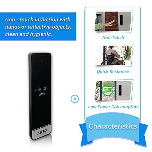 WiFi Smart, Wireless and Touchless Sensor Switches for Automatic Doors, Wave to Open Buttons for Entry System