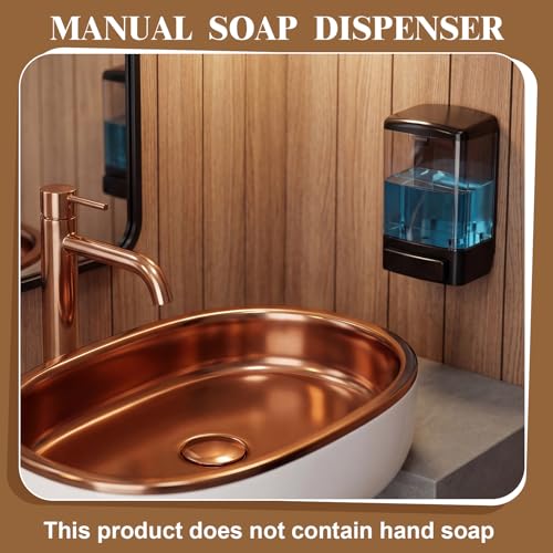 Hushee 1 Pcs Wall Mounted Soap Dispenser,33.8 Oz 1000 Ml,All Black - color: All Black, size: 33.8 oz 1000 ml