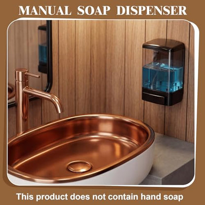 Hushee 1 Pcs Wall Mounted Soap Dispenser,33.8 Oz 1000 Ml,All Black - color: All Black, size: 33.8 oz 1000 ml