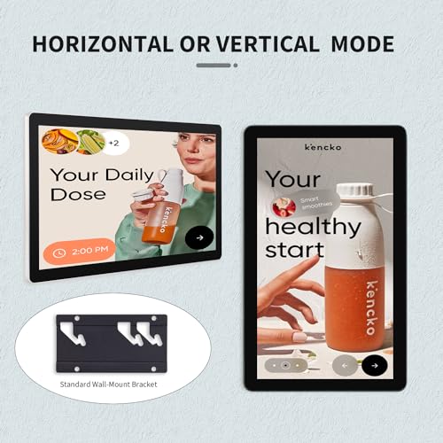 18.5 inch Capacitive Multi-Touch Screen Industrial Monitor, 16:9 Display 1920 x 1080P, Built-in Speakers, VGA, DVI & HD-MI Monitor for PC, POS, Small Business, Restaurant - size: 18.5-inch