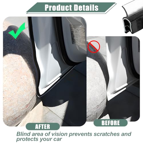 Osilly 33FT PVC U-Shaped Car Door Edge Guards, Black - color: Black, size: Style B-32FT
