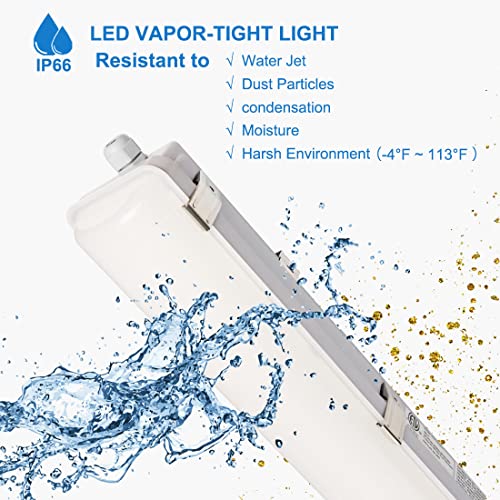 DAKASON 8FT LED Vapor Tight Light Fixture 2Pack, 120W/100W/80W, 15600lm - size: 8FT-2Pack