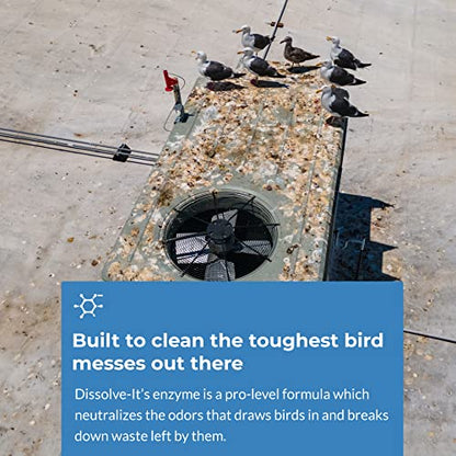 Bird Barrier Dissolve-It Max Enzyme Cleaner - Mix with Water – Bird Dropping Cleaner - Dissolves Waste – Treat Affected Areas Before Installing Bird Control Products - Bird Cage Cleaner - 1 Quart - size: 32 Fl Oz (Pack of 1), style: 3:1 Concentrate