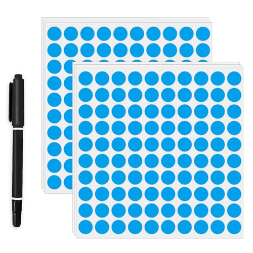 2000 Pcs 3/4" Garage Sale Price Stickers Sheets, Blue Yard Sale Price Stickers, Round Color Coding Labels, Circle Dot Sticker for Home Decorative, Office, Classroom, Papers Etc - color: Blue, size: 0.75inch