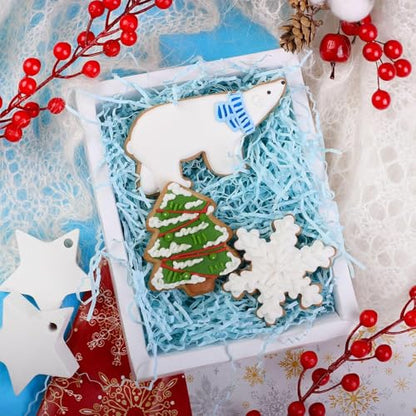 Art Secret Crinkle Cut Paper Shred Filler for Packing and Filling Gift Baskets - 2 LB (Blue) - color: Blue