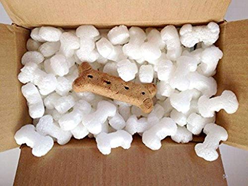 Bubblefast! Brand FunPak Plant Based Biodegradable Packing Peanuts, 1.5 cu ft Bag, Compostable (White Dog Bones) - color: White Dog Bones
