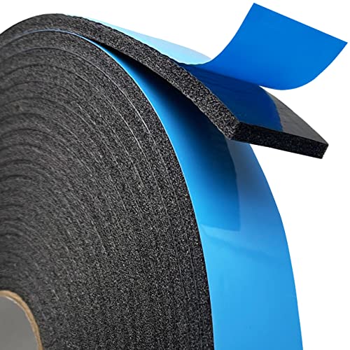Double Sided Self Adhesive Camper Mount Foam Tape 3/16in x 1 1/4in x 33ft for Truck Shells, RVs, Cars. Helps Stop Vibrations, Scratches and Squeaks. Seal Around Air Conditioners, Doors and Windows - size: 2 Pack