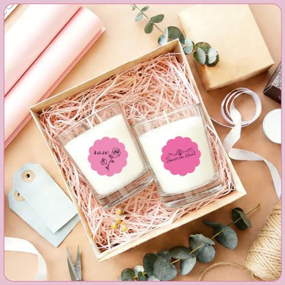 2" 500/Roll Flower Shaped Pink Round Thermal Labels for Thermal Printer - color: Gradient Pink, size: 2 Inch
