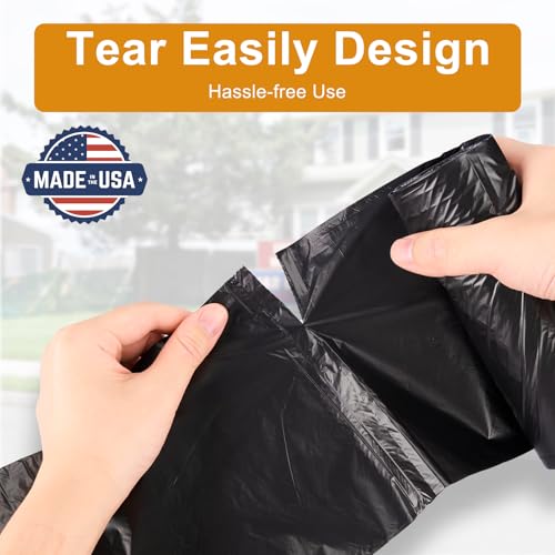100 Pack, 30-33 Gallon Trash Bags, Medium Duty Black Garbage Bags 32"x38", Plastic Bolsas de Basura, Durable & Puncture-Resistant, Made in USA for Kitchen, Yard, Office - style: 33Gal-100 pcs-0.6