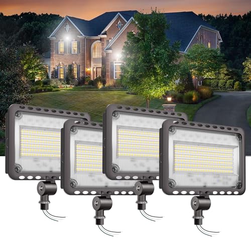 CINOTON 120W 16800LM LED Flood Lights Outdoor, 5000K, UL Listed,4 Pack - size: 4 Pack, style: 120W-5000K