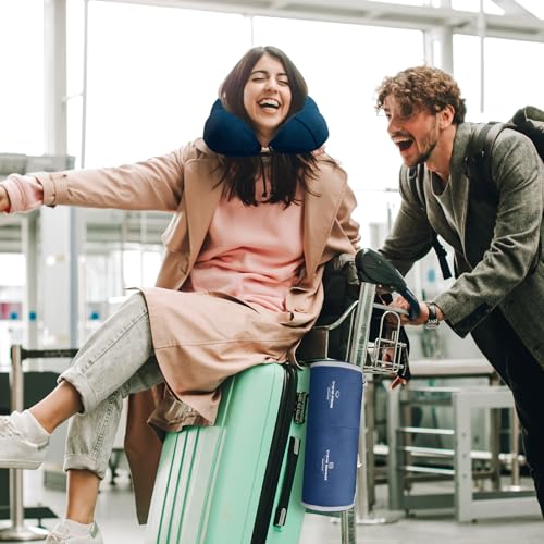 urnexttour Travel Pillow and Blanket Set Neck Pillow Airplane Foam Blue - color: A-blue