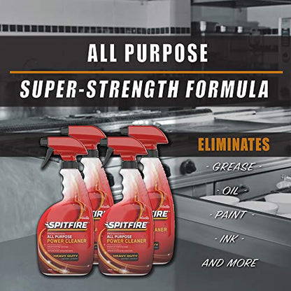Spitfire CBD540014 Professional All Purpose Power Cleaner, Heavy Duty Degreaser Removes Resin, Paint, Oil, Ink, Gum, Pine Scent, Ready-to-Use Spray, 32-Ounce (Pack of 8) - color: Ready-to-Use Spray, size: 32 Fl Oz (Pack of 8)