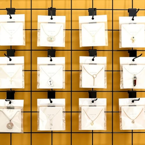 Gridwall Hooks 4 Inch, 100PC Heavy Duty Black Display Hooks for Grid Wall Panels, Grid Wall Accessory for Retail Store, Home Stroage, Garage, Trade Show - size: 4'' 100Pcs