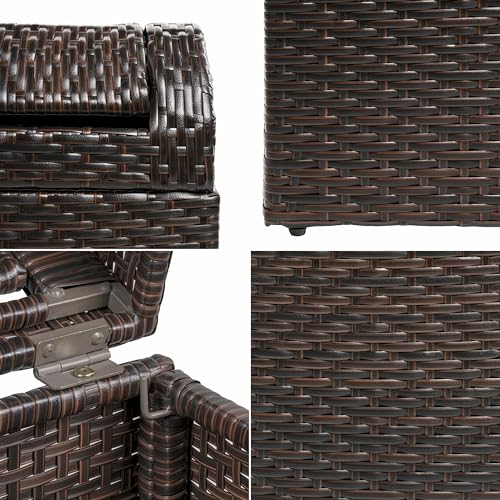 happimess Darla 13 Gal Outdoor Trash Can Swing Top, Brown - color: Brown, size: 13 Gallons