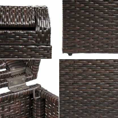happimess Darla 13 Gal Outdoor Trash Can Swing Top, Brown - color: Brown, size: 13 Gallons