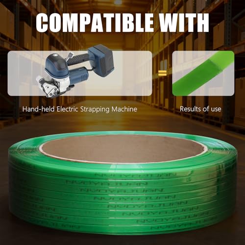3/4"x.036"x2900ft Embossed Polyester (PET) Strapping Roll of 16"x6" Core Size 2000lbs Break Strength - size: 3/4"x2950'