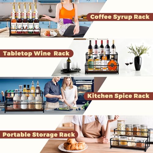 Coffee Syrup Rack Organizer, 2-Tier - color: 2-Tier