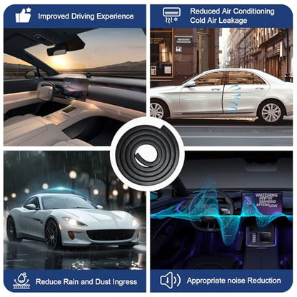 Storystore Automotive Door Weather Stripping 20Ft, Side Bulb Car Door Seal - size: 20 Feet