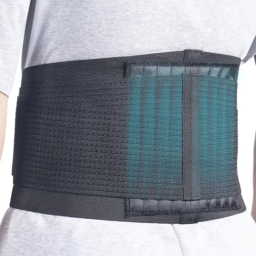 Back Brace Lumbar Support Belt with Support Stays and Straps, M - size: Medium