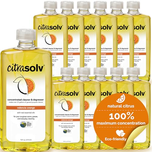 Citra Solv Concentrated Citrus Cleaner & Degreaser, 16 fl oz, 12 Pack - size: 16 Fl Oz (Pack of 12)