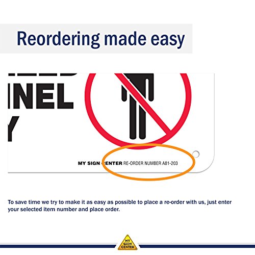 Restricted Area Authorized Personnel Only Sign- 10" X 7" - .040 Rust Free - size: 7x10 Aluminum