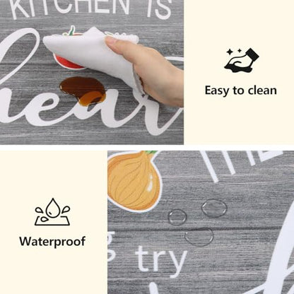 Yamaziot Anti Fatigue Kitchen Rug Set of 3, Non-Slip Cushioned Floor Mats - color: Grey, size: 17.3"x27"+17.3"x35"+17.3"x 47"