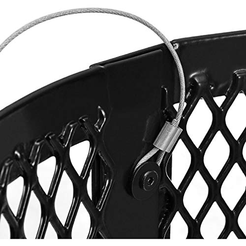 Global Industrial Outdoor Diamond Steel Trash Can with Rain Bonnet Lid and Plastic Liner, 36 Gallon Capacity, Black, Commercial Trash Can, 23-1/2" Diameter, 40-1/2"H - color: Black