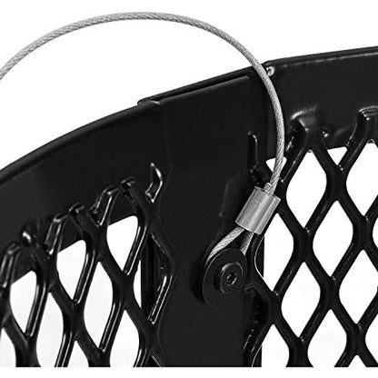 Global Industrial Outdoor Diamond Steel Trash Can with Rain Bonnet Lid and Plastic Liner, 36 Gallon Capacity, Black, Commercial Trash Can, 23-1/2" Diameter, 40-1/2"H - color: Black