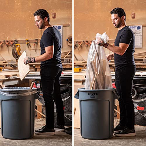 Plasticplace 40-45 Gallon Trash Bags │ 1.5 Mil │ Clear Heavy Duty Garbage Can Liners │ 40" x 46" (100 Count)