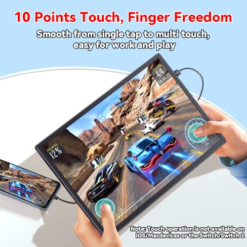 S123E 12.3 Inches Portable Monitor Touchscreen Monitor for Switch/Switch 2 - size: 12.3"