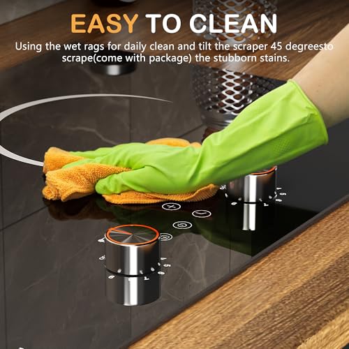 Karinear Electric Cooktop 2 Burner, 110V Electri Stove Top, Knob Control - color: 2 burners