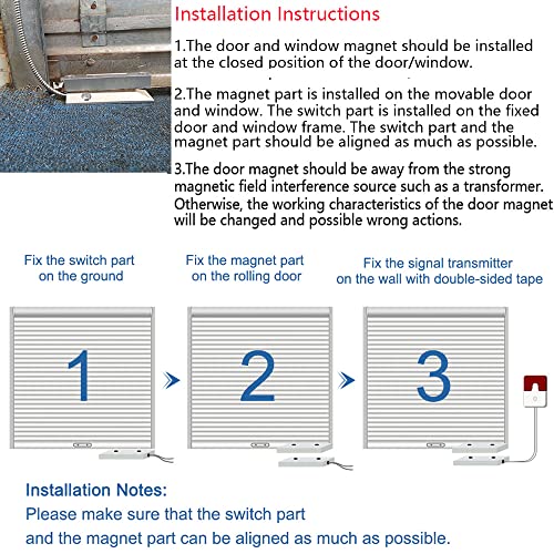 Gebildet Rolling Door Contact Magnetic Reed Switch Alarm with 3 Wires for N.O./N.C. Applications MC-56 - color: Silver-E1285T