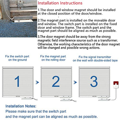 Gebildet 3 Wires Rolling Door Contact Magnetic Reed Switch Alarm for N.O./N.C. Applications OC-55 - color: Silver-E1283