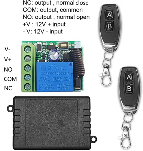 DC 12V 1CH 433Mhz RF Wireless Relay Module Remote Control Switch - color: 2relays