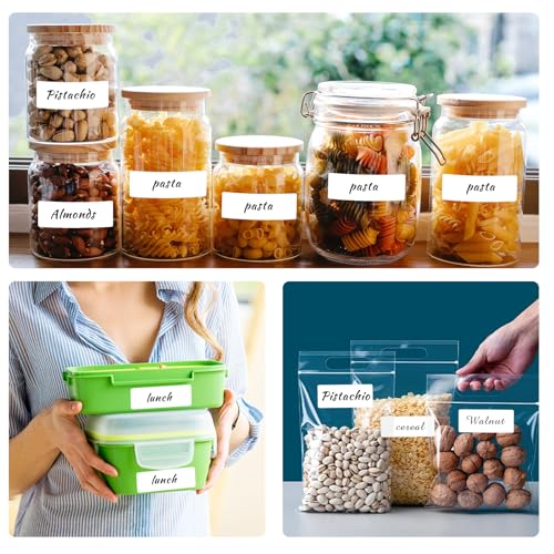 Removable Freezer Labels, Date Label 1x3 Inch Food Storage Stickers, Waterproof Oil Resistant Easy Clean Leaves no Residue 250 Total Per Roll,2 Rolls (Pack of 3) - color: White, size: 1×3 inch-2 rolls (Pack of 3)