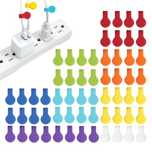 Cable Labels - Wrap-It Storage - Mini, Multi-Color (60 Pack) - color: Assorted Colors, size: Mini Round