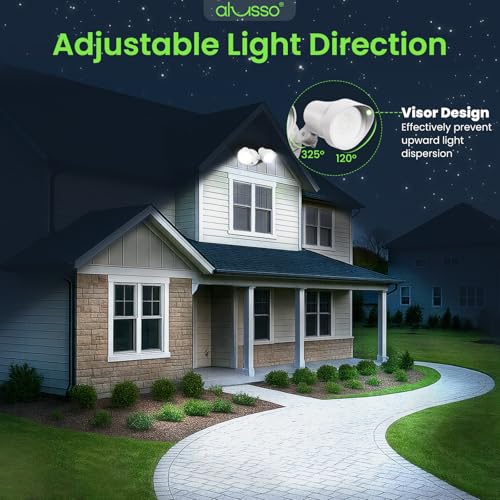 ALUSSO Dusk to Dawn Outdoor Lighting 30W 3500LM 3CCT 3000K/4000K/6500K 120V - color: White Dusk to Dawn 30W