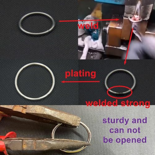 40pcs 4 Sizes O Rings Welded Strong Metal Heavy Duty Round Ring for Pet Collars Buckle Belts Strap Webbing Sewing - color: 5/4"(32mm) Silver 10pcs