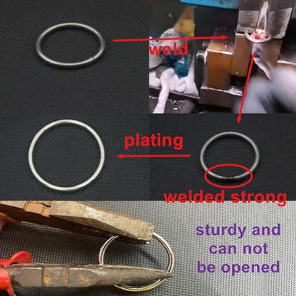 40pcs 4 Sizes O Rings Welded Strong Metal Heavy Duty Round Ring for Pet Collars Buckle Belts Strap Webbing Sewing - color: 5/4"(32mm) Silver 10pcs