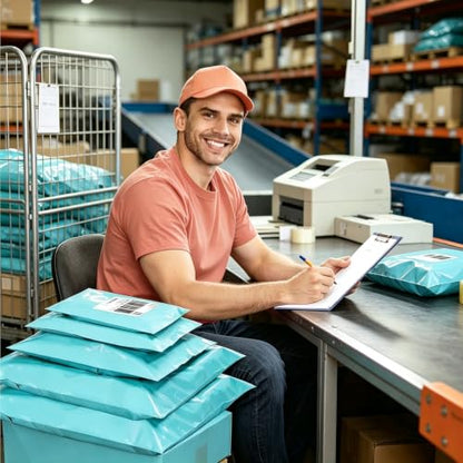 Teal Poly Mailers Variety Size 60 Pack 10x13",12x15.5", 14.5x19", Not Padded - color: teal, size: 10x13" & 12x15.5" & 14.5x19"