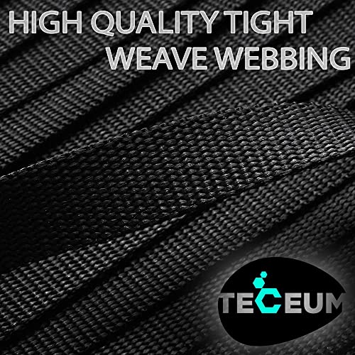 TECEUM Webbing Strap, 3/4" to 2", 10-50 Yds, Multi-Color Heavy Duty Tape - color: Black, size: 1"- 50 yards