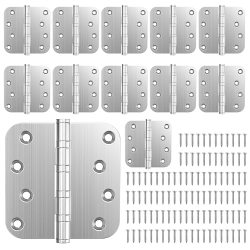 KOLET Ball Bearing Door Hinges, 4 x 4 Inches, Brushed Nickel, 12 Pack - color: Brushed Nickel, size: 12 Packs