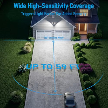 LEONLITE Motion Sensor Security Lights Dusk to Dawn IP65 5000K Bronze - color: Bronze (5000K)