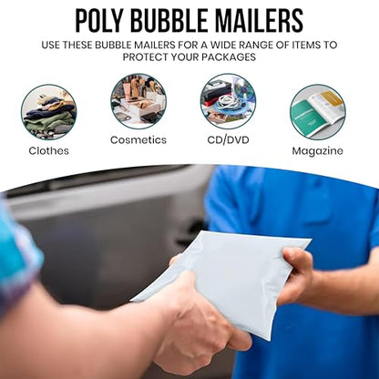 Levex - #6 12.5" x 19" [5 Pack) Poly Bubble Mailers, Padded Envelope Mailers, Packing Envelope & Mailing Bags for Shipping - size: #6 (12.5" x 19")